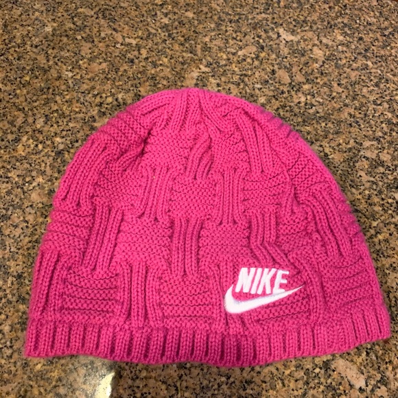 pink nike beanie